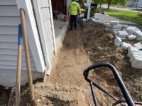 Dig out for Driveway/Garage Cobblestone Apron