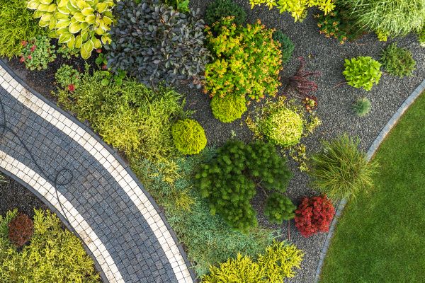 New sidewalk and updated gardening in West Hartford, by Custom Exterior Landscape