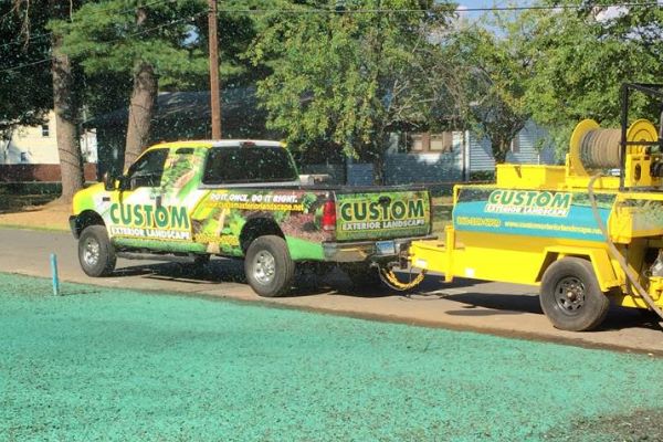 Professional hydroseeding in Connecticut.